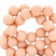 Acrylic beads 4mm round Matt Bisque peach